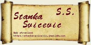 Stanka Svičević vizit kartica